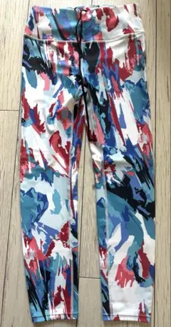 多色抽象デザイン タイツ　トレーニングウェア