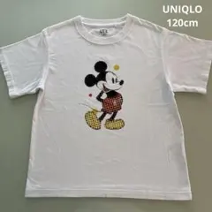 UNIQLO120cm/ミッキーマウス Tシャツ ホワイト