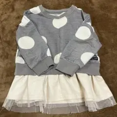 キッズトップス　チュール付き　90