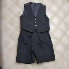 キッズ フォーマル ベスト ハーフパンツ セットアップ ストライプ　サイズ100