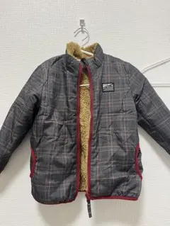 ミキハウスピクニック　チェック柄ボアジャケット