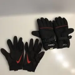 IGNIO スキーグローブ　140cm ・NIKEサッカーグローブ　2点セット