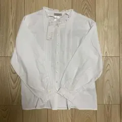 サマンサモスモス ピンタック襟フリルブラウス