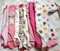 今月迄の出品★秋冬ベビーロンパースおまとめ８点 70cm