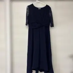 レディース フォーマル ワンピース L ネイビー マーメイド 【極美品！】