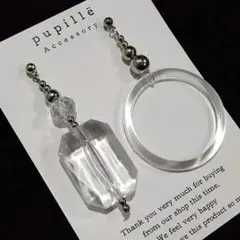 《№317》 メタル×クリア×アシメピアス