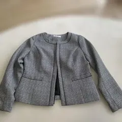 お値引き中　THE SHOP TK ノーカラージャケット ツイード調のサムネイル