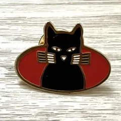 黒猫 フランス ピンバッジ ピンズ ヴィンテージ ネコ ピンバッチ