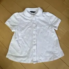 COMME CA ISM ホワイト ポロシャツ 110A