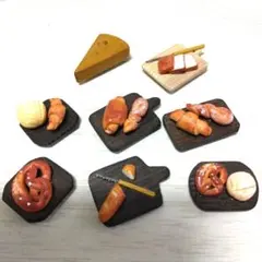 ミニチュアフード 8個セット パンとチーズの磁石