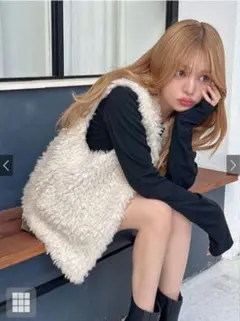 ★GRL★グレイル★ファーベスト★アイボリー★モコモコ★もこもこ★新品★のサムネイル