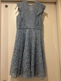 【美品】JILL STUART 総レースワンピ　水色 M 結婚式 二次会ドレス