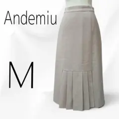 美品 Andemiu アンデミュウ プリーツ切替 ロングスカート M ベージュのサムネイル