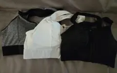 スポーツブラ 3点セット (グレー・ホワイト・ブラック)