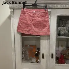 ジャックバニー スカート 1 レッド 総柄 インナーパンツ ゴルフ