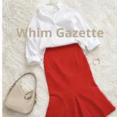 【新品タグ付 】Whim Gazette マーメイドスカート リネン 赤 Sのサムネイル