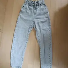 ZARA ハイウエスト デニムパンツ ウォッシュ加工