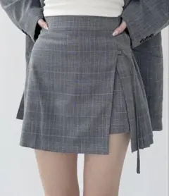 【完売商品】heather ヘザー プリーツラップミニスカート　140752