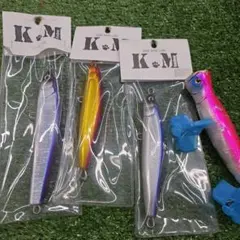 K.M工房 ハンドメイドルアー トップウォーター 4点セットのサムネイル