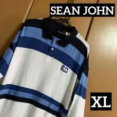 90sビンテージ　Sean John ボーダー柄　ポロシャツ　XL