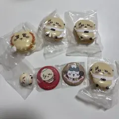ちいかわ ハチワレラッコ シーサー クリップ 缶バッジ コード用フィギュア 8点