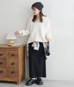 【WEB限定】リブカットナロースカート