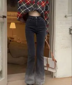 SHEIN シーイン フレアレッグジーンズ グラデーション