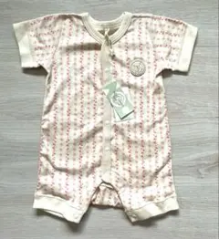 【新品】代官山Organically ロンパースオーガニックコットン　ピンク70