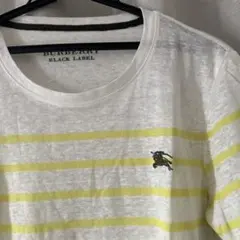バーバリー ブラックレーベル メンズ Tシャツ イエローボーダー