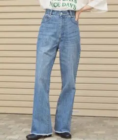 tiptop+pocket ｜セミフレアデニムパンツ