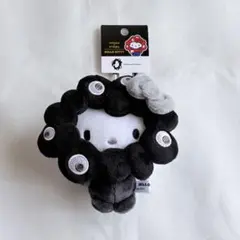 EXPO2025 サンリオ 黒 ミャクミャク キティぬいぐるみ カラビナ付き