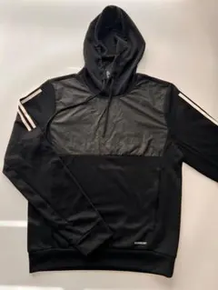 adidas ブラック フード付きパーカー M