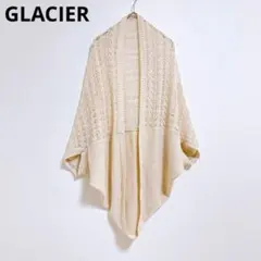 グラシア】カーディガン　ボレロ　羽織　レディーストップス　レース　ベージュ　ラメ