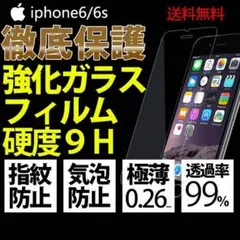 送料無料いきなりok iPhone6/6s画面ガラス強化保護フィルム