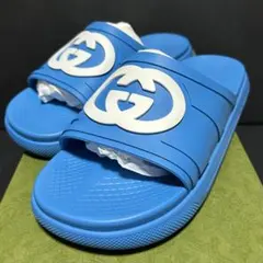 【未使用品】GUCCI グッチ サンダル ラバーサンダル ブルー 27cm 未使用品】GUCCI グッチ サンダル ラバーサンダル ブルー 27cm
