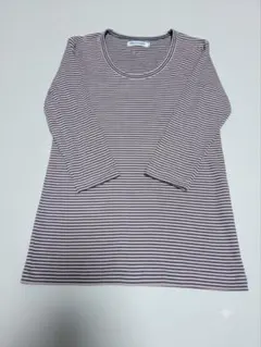 DISCOVERED 5分袖T サイズM くすみカラー ボーダーのサムネイル