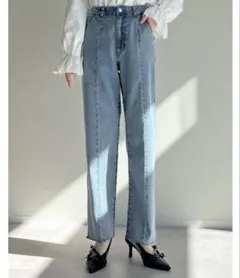 Re:EDIT バックベンツストレートリサイクルデニム