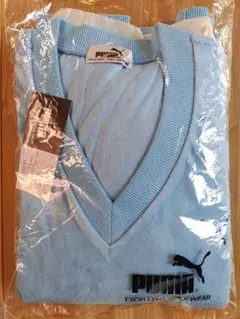 【1990年製】PUMA 　プーマV ネックゴルフウェア　新品▪未使用▪未開封