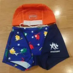 ルネサンス　男の子用　水着（１２０ｃｍ)と帽子セット