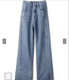 GRLグレイル　フロントスリットハイウエストデニムパンツ　〔cu300〕