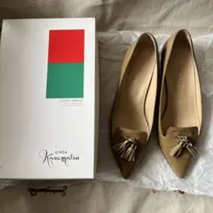 銀座かねまつ　靴　エナメルパンプス　25cm