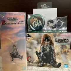 進撃の巨人 一番くじ リヴァイ フィギュア セット c賞 H賞 G賞 F賞