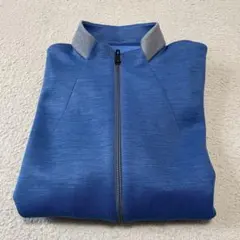 adidas 青 グレー ジップアップジャケット