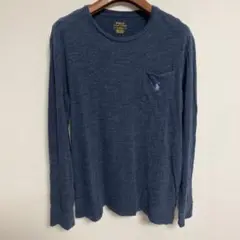 ネイビー 長袖カットソー