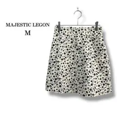 【マジェスティックレゴン】ミニタイトスカート　花柄　ウエストゴム　裏地あり　M