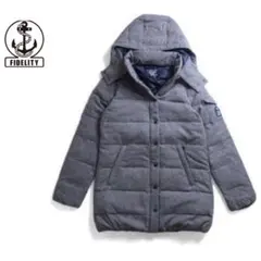 【美品】FIDELITYダウンコート・グレーコート