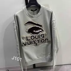 新品タグ付 25AW ルイヴィトン エンブロイダリー トレーナー 刺繍 水色