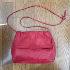 LOEWE ショルダーバッグ 赤色 アナグラム ナッパレザー