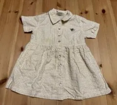 半袖チェック柄ワンピース　ファミリア