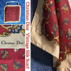 Christian Dior ヴィンテージディオール　シルクスカーフ ペイズリー